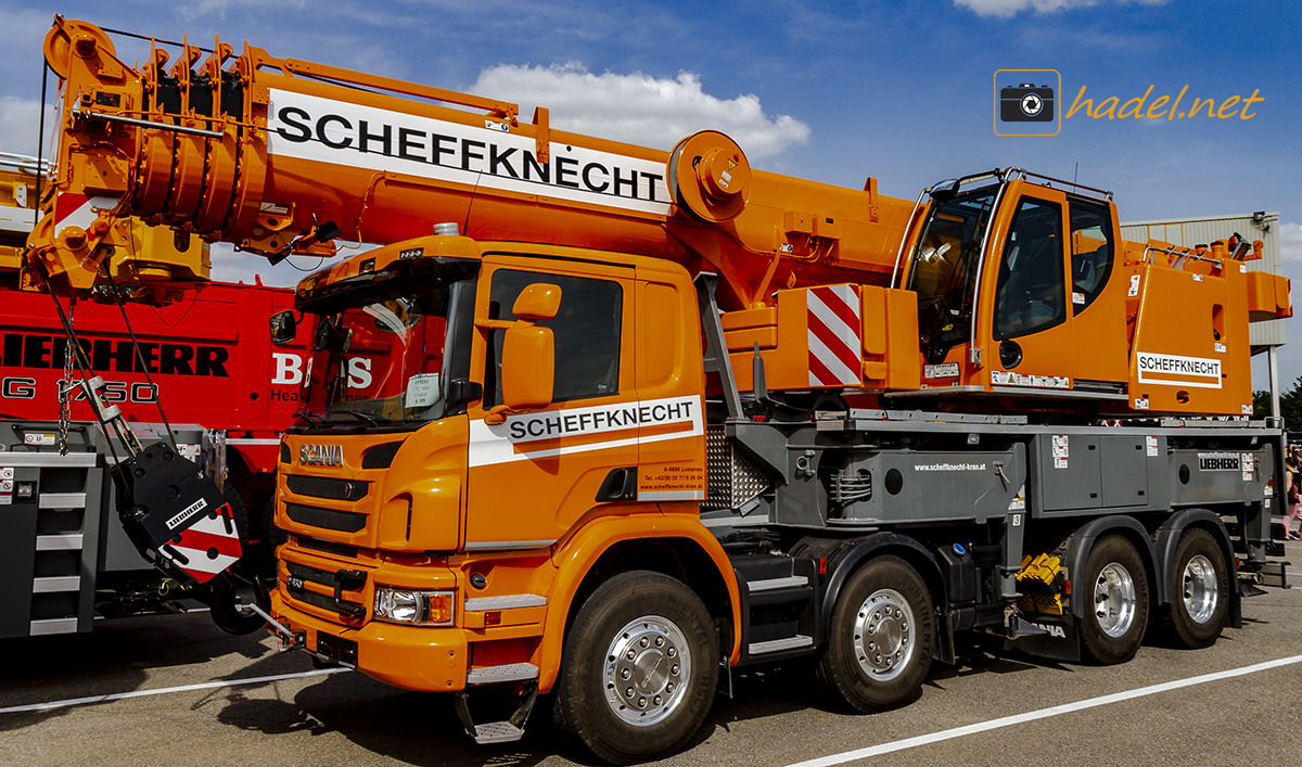 Scania P450 with a Liebherr LTF 1060-4.1 / SN: 076 009 from Scheffknecht