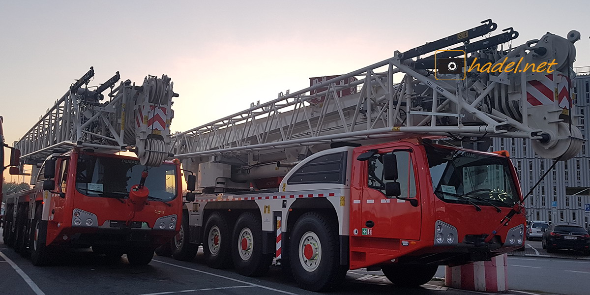 2 x Demag AC 160-5 / SN: 38485 & 38487 für Equipos y Servicios Trex Spa mit Zielhafen San Antonio (Chile)