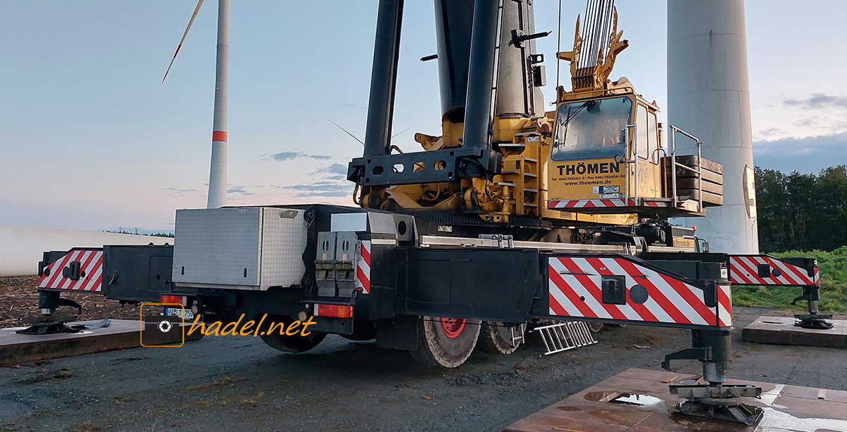 Liebherr LTM 1500-8.1 / SN: 073 375 (YoM: 2021) Thömen working near Bremerhaven