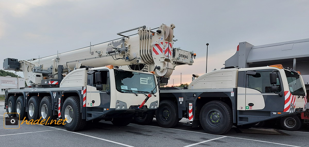 Demag AC 130-5 / SN: 35504 & Demag AC 250-5 / SN: 82610 Auf dem Weg in die USA>                 				 </div>
			<div class=