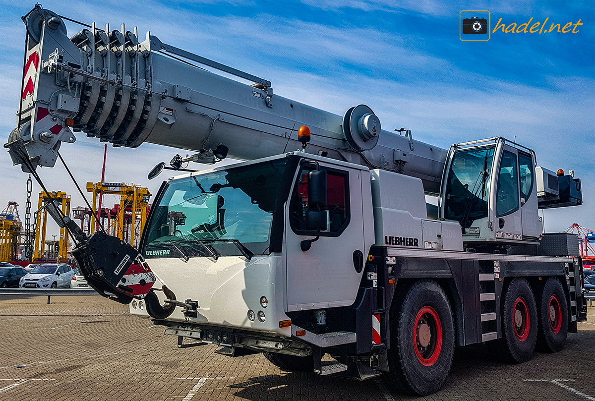 used Liebherr LTM 1060-3.1 / SN: 057 852 ex-Baukran Logistik (BKL AK 75) leaving Germany (new owner: Hawkesbury Cranes Australia)