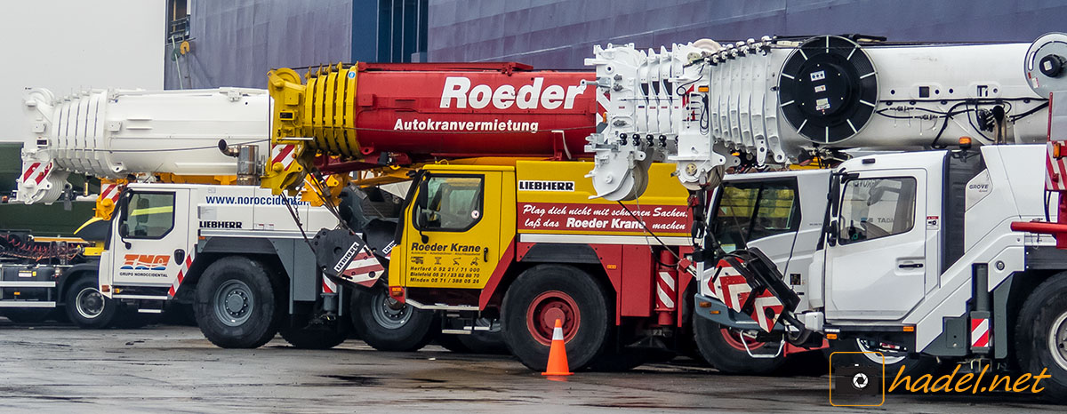 some impressions from the crane parking lot in Port Bremerhaven