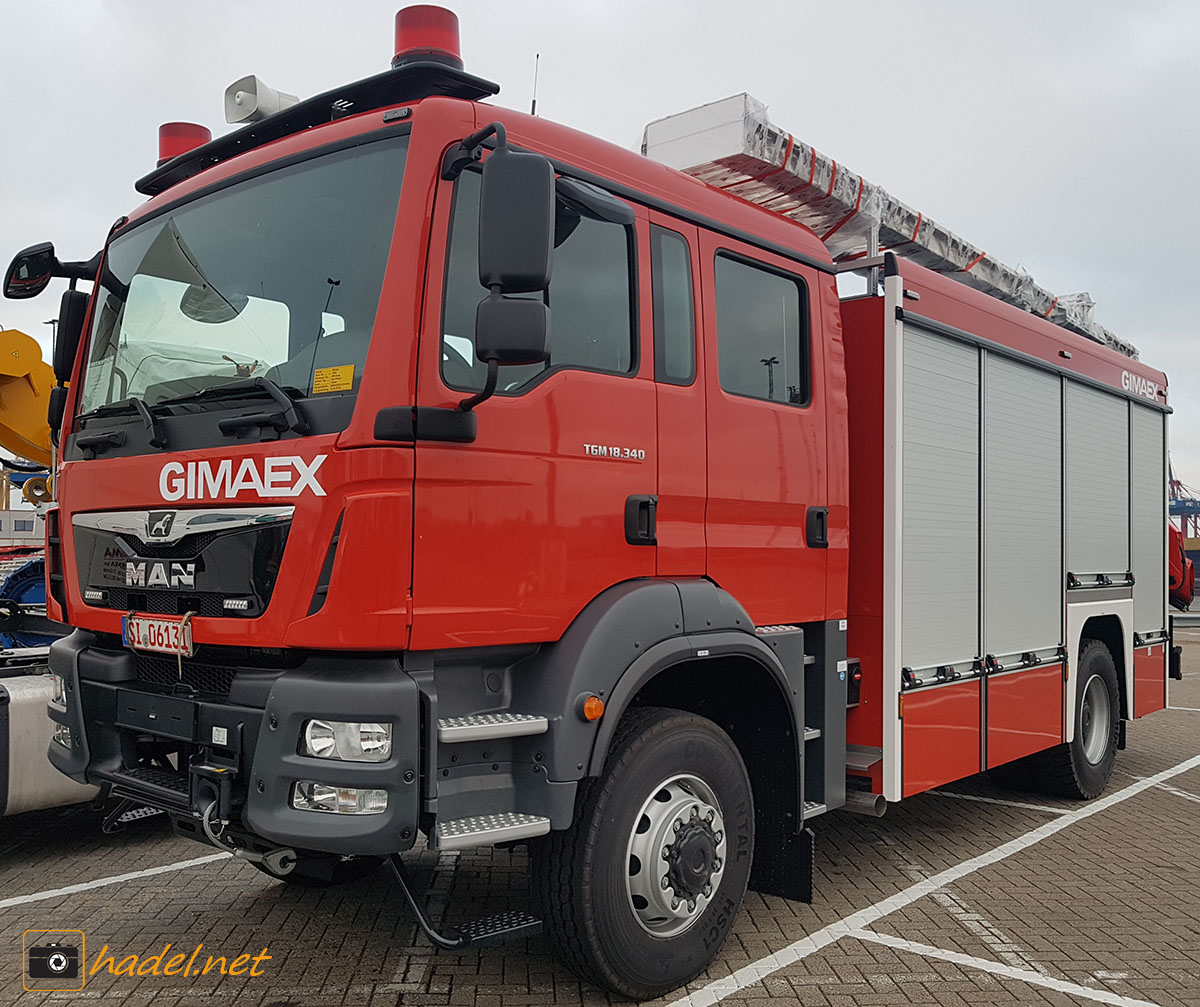 MAN TGM 18.340 crew cabin with Gimaex fire fighting equipment