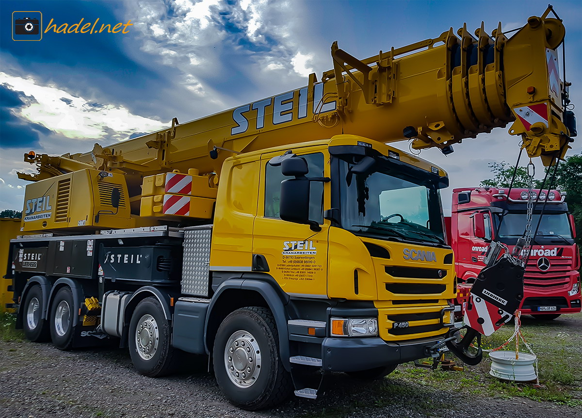 Scania P450 with a Liebherr LTF 1060-4.1 / SN: 076 034 (YoM: 2017) from Steil Krane