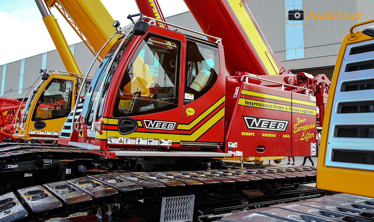 some little new Liebherr LTR 1100 crawlers