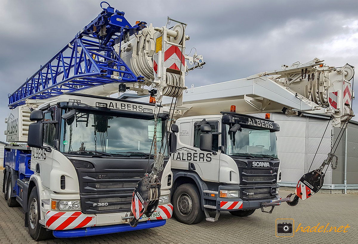 Scania P480 with Liebherr LTF 1045-4.1 / SN:075 550 (YoM: 2012) &amp; Scania P360 with Liebherr LTF 1035-3.1 / SN:075 167 (YoM: 2014) 