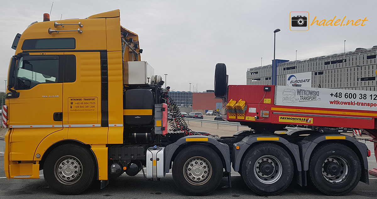 MAN TGX 41.540 from Witkowski (Poland) with a big snow blower