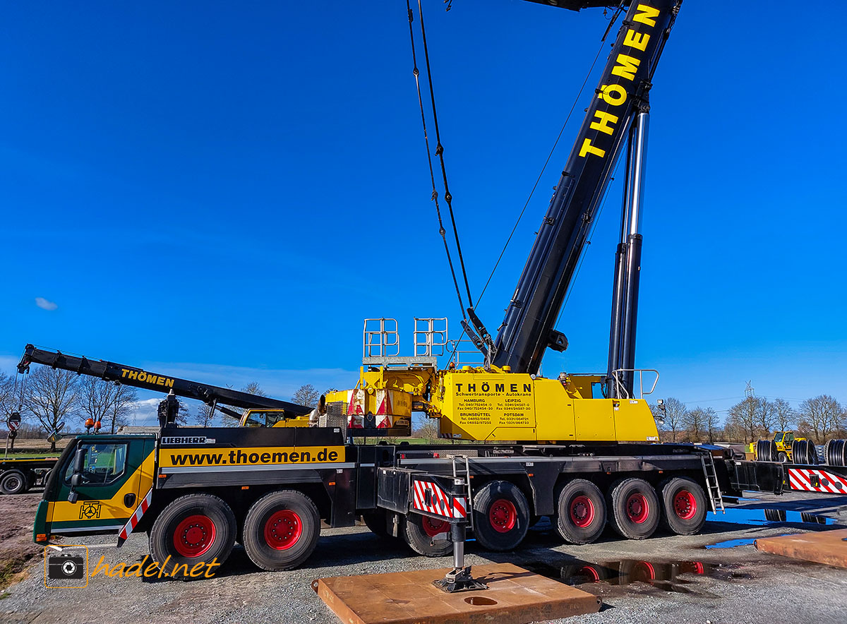 Liebherr LTM 1400-7.1 von Thömen im Windpark Alfstedt