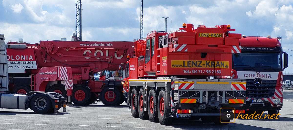 Demag AC 500 ex-Colonia Ablieferung in Bremerhaven