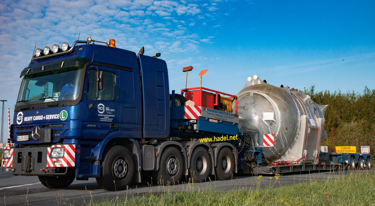 some heavy transport trucks 